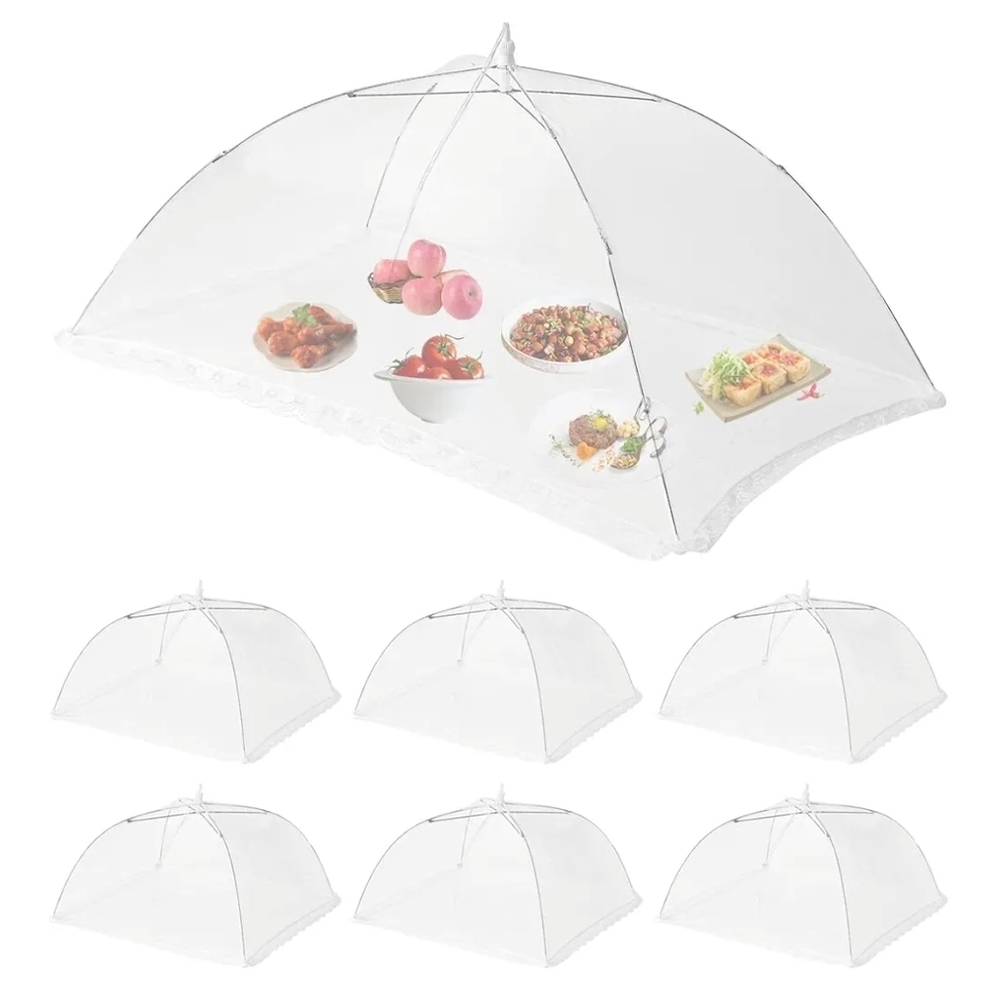 White Mesh Food Covers Set